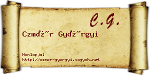 Czmór Györgyi névjegykártya