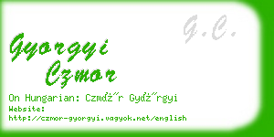 gyorgyi czmor business card